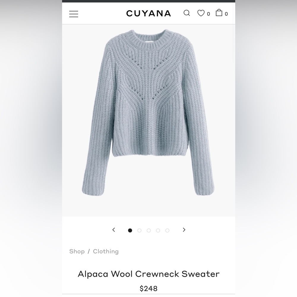 Cuyana Alpaca Wool Crewneck Sweater